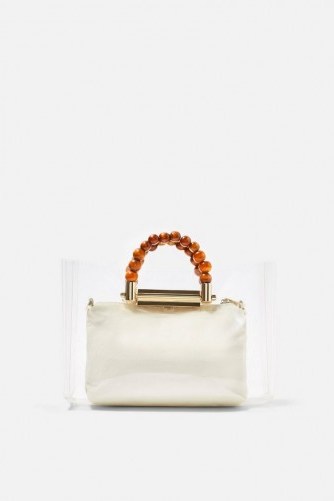 Topshop Miracle PU Tote Bag in Clear | small transparent handbags - flipped