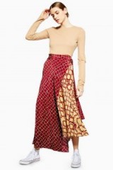 Topshop Boutique Mixed Snake Print Skirt | asymmetric skirts