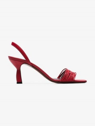 Neous Red Dilemma 55 Leather Slingback Sandals | sculptural heels