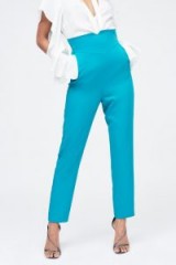 Lavish Alice notched waistband tailored trouser in jade green | elegant evening trousers