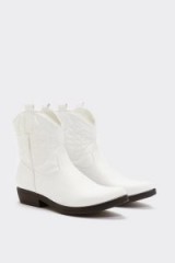 NASTY GAL On My West Behavior Western Boot in white ~ faux leather cowboy boots