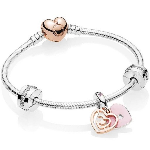PANDORA ROSE PATH TO LOVE BRACELET B801114 | valentine gifts | Valentine’s day jewellery - flipped