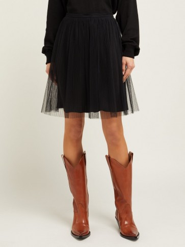 MAISON MARGIELA Pleated black tulle skirt ~ essential feminine style clothing