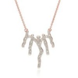 MONICA VINADER Riva Waterfall Diamond Necklace 18ct Rose Gold Vermeil on Sterling Silver | luxe pendant necklaces
