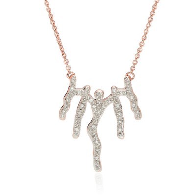MONICA VINADER Riva Waterfall Diamond Necklace 18ct Rose Gold Vermeil on Sterling Silver | luxe pendant necklaces - flipped