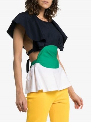 Rosie Assoulin Venn Diagram Cotton Top | colour block tops - flipped