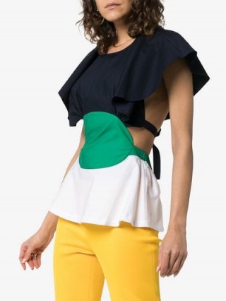 Rosie Assoulin Venn Diagram Cotton Top | colour block tops