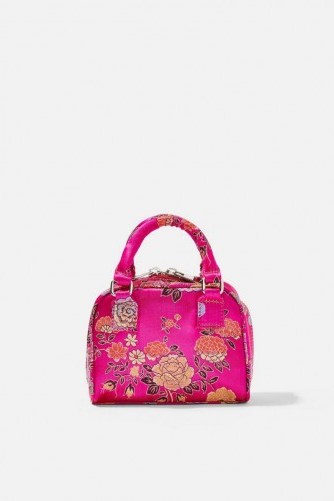 Topshop Shanghai Box Grab Bag in Pink | small floral handbags - flipped