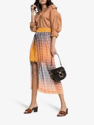 Silvia Tcherassi Lavanda Silk-Cotton Blend Mini With Pleat Overskirt ~ fresh looks for spring - flipped