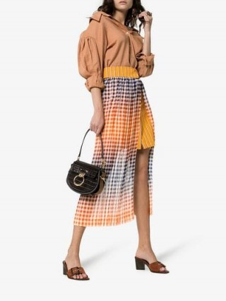 Silvia Tcherassi Lavanda Silk-Cotton Blend Mini With Pleat Overskirt ~ fresh looks for spring