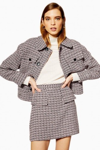 TOPSHOP Textured Boucle Suit – tweed skirt and jacket suits - flipped