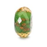 TROLLBEADS Green Twinkle Bead | coloured glass jewellery beads