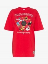 Vetements Red Cartoon Graphic Print Oversized Cotton T-Shirt | printed tee