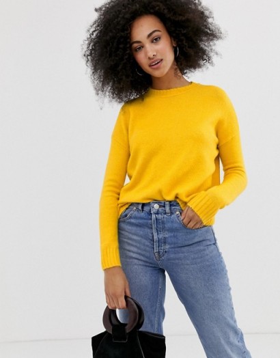 Warehouse crew neck jumper in yellow – BRIGHT JUMPERS