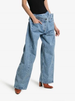 Y / Project Wide Leg Extended Waistband Jeans ~ modern denim designs - flipped