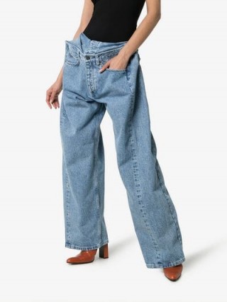 Y / Project Wide Leg Extended Waistband Jeans ~ modern denim designs