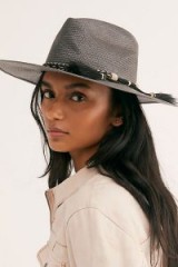 Free People Easy Rider Straw Hat in Black. WIDE BRIMMED HATS