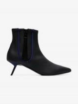 Alchimia Di Ballin Black Perka 55 Zip Up Leather Ankle Boots – angled stiletto heel