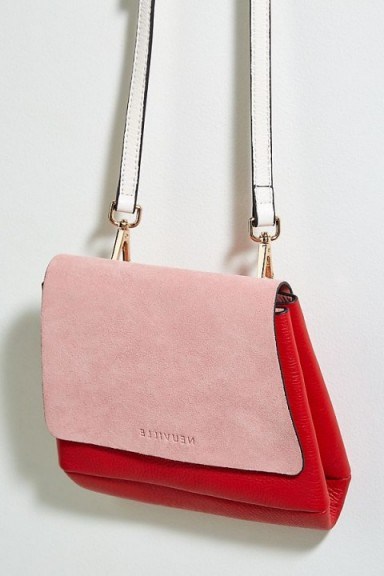 NEUVILLE Baby City Crossbody in Pink | colour-block bags - flipped