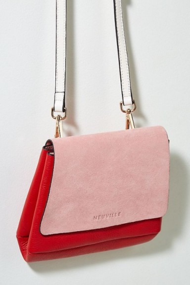 NEUVILLE Baby City Crossbody in Pink | colour-block bags