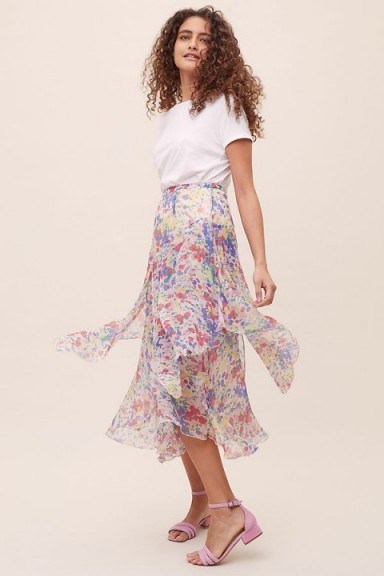 Lily & Lionel Forget Me Not Juno Printed Skirt ~ floaty floral skirts ~ pretty spring clothing - flipped