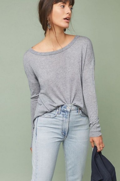 MOTH Dauphine Sweater in Grey ~ essential casual style ~ wardrobe staple - flipped