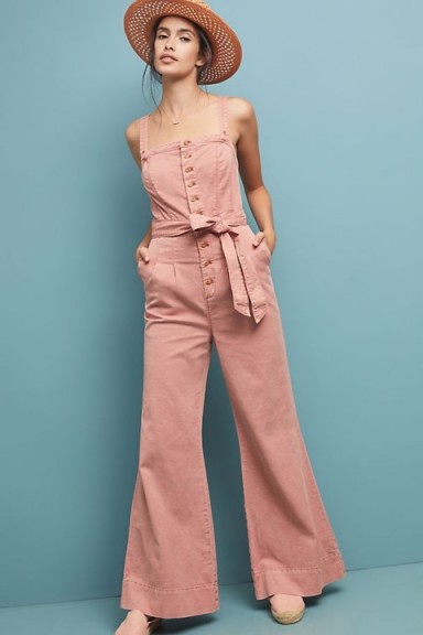 ANTHROPOLOGIE Desmond Jumpsuit in Pink – 70s style jumpsuits