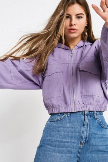UO Utility Pocket Lilac Crop Jacket / casual jackets / weekend style