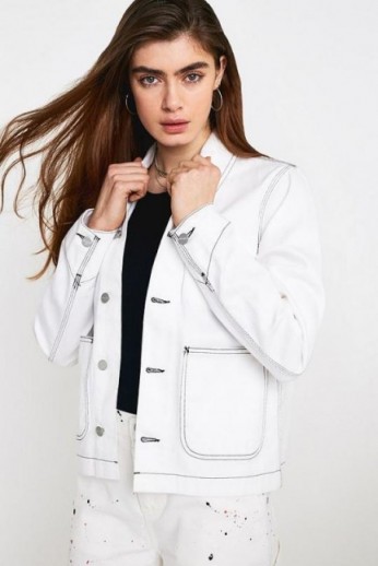 Carhartt WIP Meddox White Utility Jacket ~ utilitarian fashion