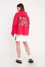 Angel Chen Fish Embroidery Pink Windbreaker Jacket in Pink – bright casual luxe jackets