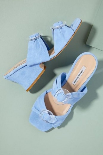About Arianne Valentina Malibu Heels in Blue | stunning Spanish made summer mules