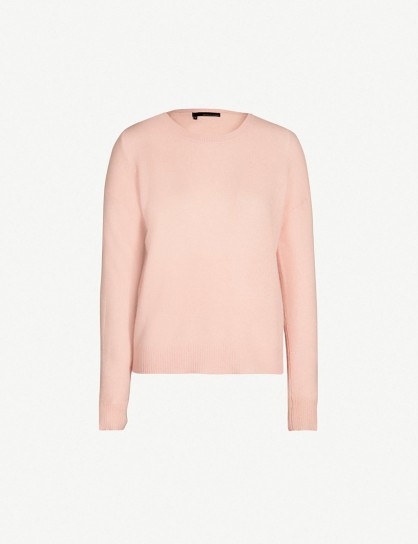 360 CASHMERE Camille cashmere jumper in nectar – pale-pink knitwear