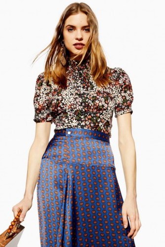 TOPSHOP Cluster Ditsy Blouse / floral vintage style blouses - flipped