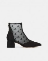 COACH Skyler Ankle Bootie With Tea Rose Mesh in BLACK | pretty prairie style boot