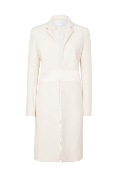Amanda Wakeley Cream Sculpted Tailoring Crombie Coat – as worn by Meghan Markle attending a gala at the Natural History Museum in London, 12 February 2019 | celebrity coats | royal fashion - flipped