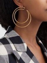 MISHO Demilune 22kt gold-plated hoop earrings ~ large double hoops