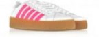 Forzieri DSQUARED2 White Leather Women’s Sneakers – looking good for the Summer months ahead!