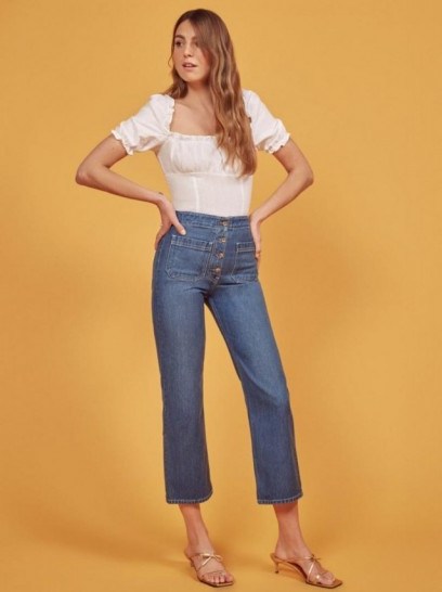Reformation Eloise Jean in Milos | 70s style crop leg jeans - flipped