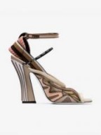 Fendi 105 Mesh Slingback Sandals in Beige | style statement shoes