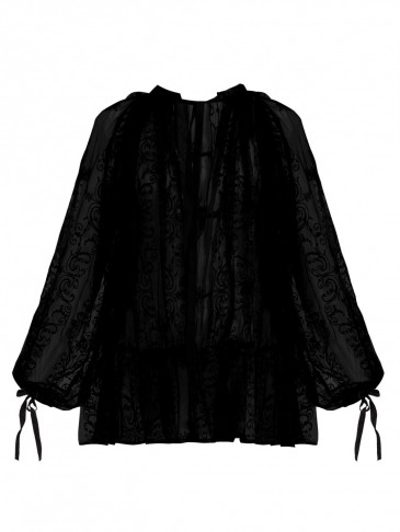ANN DEMEULEMEESTER Floral-embroidered cotton-voile blouse – love this!