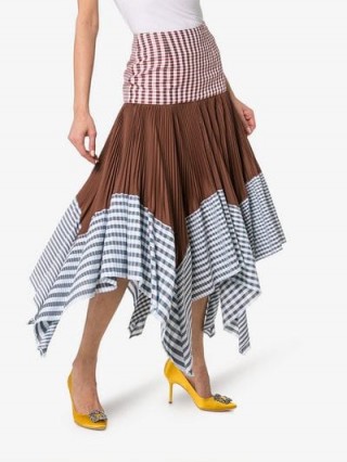 Loewe Layered Gingham Print Handkerchief Skirt / multicoloured skirts / multi check prints
