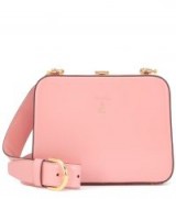 MARK CROSS Juliana Frame leather shoulder bag in rose-quartz ~ luxury pink bags