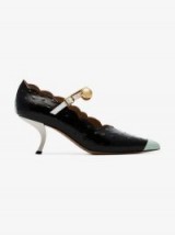 Marni Black Mary Jane 50 Bow Heel Leather Pumps – curved heels