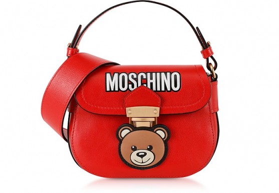 Forzieri MOSCHINO Small Red Leather Teddy Bear Shoulder Bag – don’t you think this is just so cute!