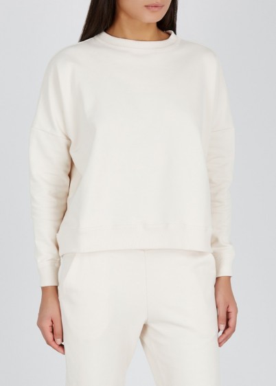 OPPORTUNO Hylke ecru cotton sweatshirt ~ casual luxe