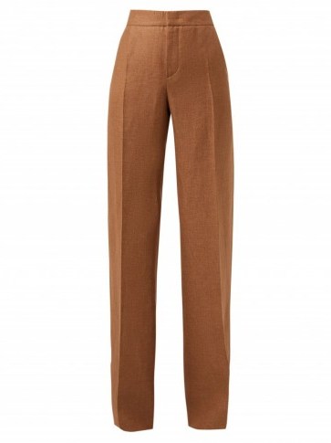 MAX MARA Patroni trousers ~ brown linen pants - flipped