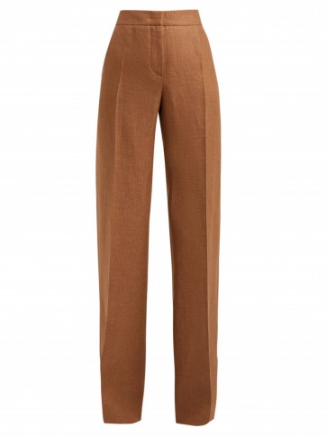 MAX MARA Patroni trousers ~ brown linen pants