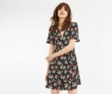 Oasis PETUNIA BUTTON SKATER DRESS in multi black – love the look of this for the Summer