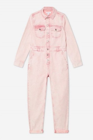 TOPSHOP Pink Acid Wash Boiler Suit – girly boilersuits - flipped