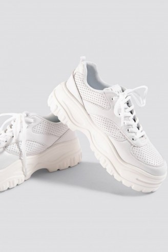 NA-KD Shoes ~ Profile Sole Sneakers White – chunky trainers